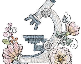 Microscopio - Costura, manualidades, bordado, regalos - Bordado a máquina descargable