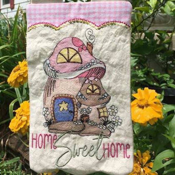 Embroidered Garden Flags Etsy