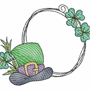 Shamrock Wreath - Fits a 4x4" and 5x7" Hoop - Machine Embroidery Designs