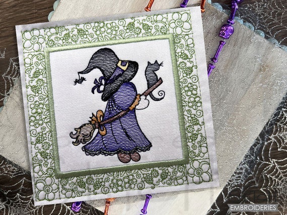 ウィッチ スー キルト ブロック 刺繍 - サンボンネット スー