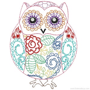 Whimsical Owl - Machine Embroidery Design