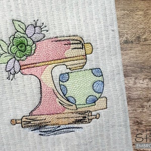 MIXER Borduurwerk - Stand Mixer, Bakken, Bakker, Keuken Borduurwerk -Past een 4x4 "Hoepel - Machine Borduurwerk Ontwerpen