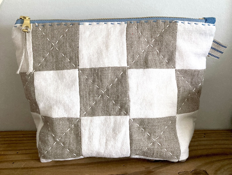 PDF Sewing Pattern Quilted Hand Stitched Zipper Pouch Etsy