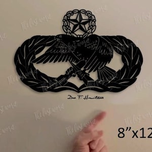 Air Force Maintenance Badge Metal Sign Etsy