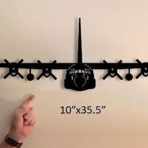 C-130 Hercules 4-blade Prop Aircraft with Gear Up wall art - Large