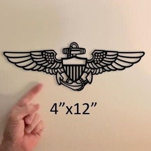 NA Wings (Naval Aviator) Silhouette - you earned it...display it!