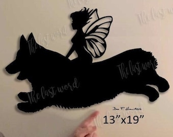 Mini-Corgi Fairy wall art - a legend