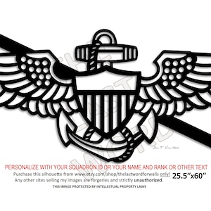 Tailhook Naval Aviator Wings XL Silhouette - you earned it...display it!