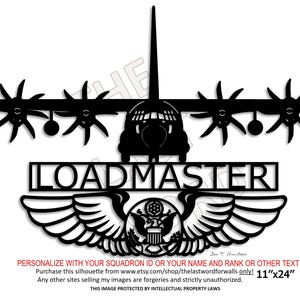 C130 Loadmaster with Loadmaster Wings wall art - 8-Blade Props