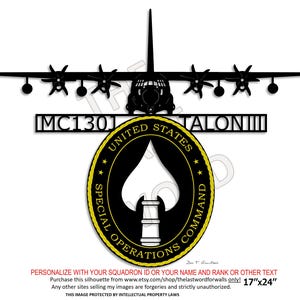MC-130J Commando II SOCOM Insignia - Personalized - you earned it!