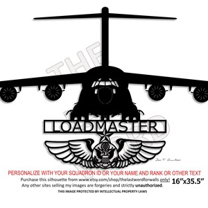 C-17 Globemaster (Large), Loadmaster with Sr. Enlisted Wings- Strategic and Tactical Airlifter