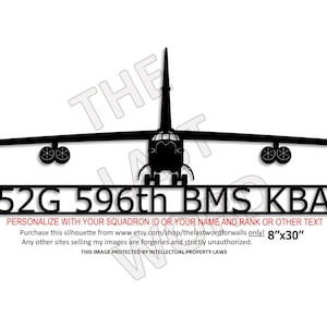 B-52G 596th BMS KBAD - American Strategic Bomber Aircraft Wall Art