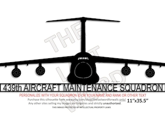 C-5 Galaxy Aircraft 439th Aircraft Maintenance Squadron Wall Art - Large