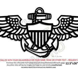 Naval Aviator Wings XL Silhouette - you earned it...display it!