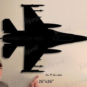F-16 Fighting Falcon -XL Top View- USAF Multirole Fighter