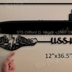 USS Helena SSN 725 Personalized with Submarine Dolphins Insignia - Los Angeles Class