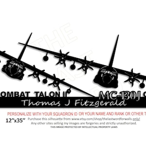 MC-130H Combat Talon and MC-130J Commando II Personalized - Metal Wall Art