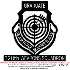 US Air Force Weapons School Graduate Patch 328th Weapon's Squadron...you earned it!