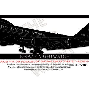 E-4 Nightwatch "Doomsday Plane" - USAF Advanced Airborne Command Post Wall Art