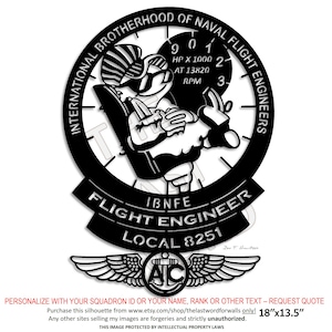 IBNFE Local 8251 Insignia with Aircrew Wings Silhouette