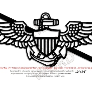 Tailhook Naval Aviator Wings - Large Silhouette - you earned it...display it!
