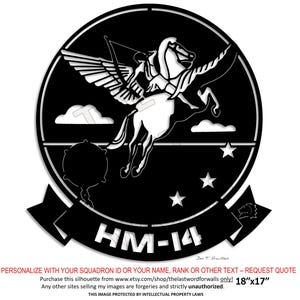 HM-14 Vanguard Insignia with Vanguard Logo Silhouette - "The World Famous Vanguard"