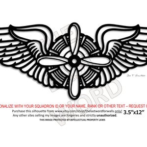 USAF Flight Engineer Wings Silhouette - you earned it...display it!