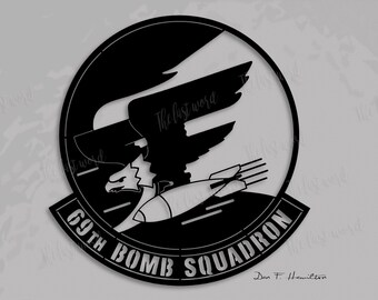 完全手描きパッチ■669th Bomb squadron 69th Bomb Squadron Knighthawks Patch - Etsy