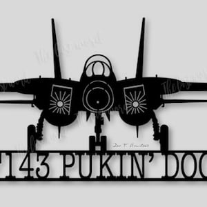 F-14 VF143 Pukin&#39; Dogs Naval Aircraft Squadron (w/fan blades)