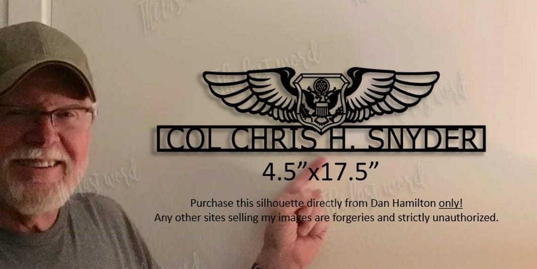 NRO Wings (non-rated Officer) USAF Aircrew Silhouette, Personalized ...