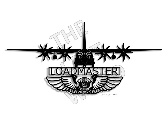 C130 Loadmaster with Aircrew Wings wall art you earned it 