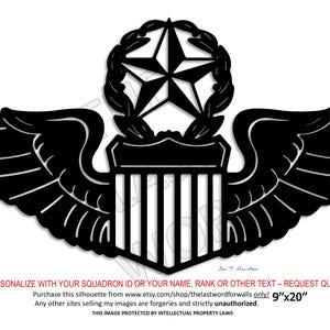 Command Pilot Wings Silhouette XXL - you earned it...display it!