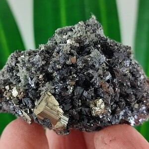 Sphalerite with Pyrite from Bulgaria, Natural Crystal, Home Decor, Energy Crystal, Cluster, Bulgarian Minerals and Crystals,Special,N21