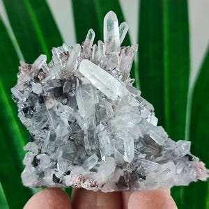 Transparent Quartz with Rhodochrosite and Sphalerite from Davidkovo ore Filed,Bulgaria,Pink Crystal,Rodochrosite Crystal,Stone,N30