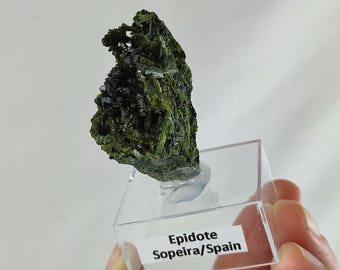 Spanish Epidote Crystal Specimen: Mineral Collection Home Decor