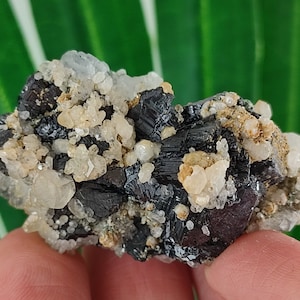 Sphalerite with Calcite from Krushev dol mine,Madan ore field,Rhodope Mts,Smolyan Oblast, Bulgaria,Minerals,,100% NaturalN15