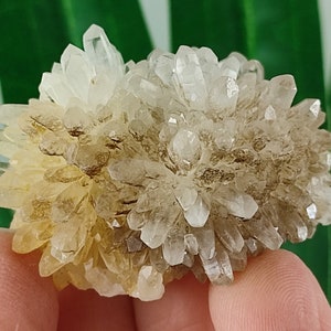 Transparent Quartz and Limonite from 9th September mine,Madan ore field,Rhodope Mts, Smolyan Oblast,Bulgaria,Minerals, Crystal,Home DecorN33