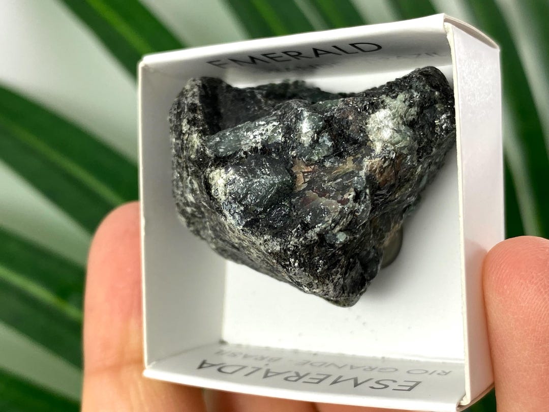 Emerald From Rio Grande, Brazil – Beryl Crystal,mineral Specimens/ Box ...