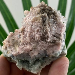 Quartz with Rhodochrosite from Madan ore field,Rhodope Mts, Smolyan Oblast, Bulgaria,Minerals,Crystals,Gemstone, Natural Crystal,Home Decor,