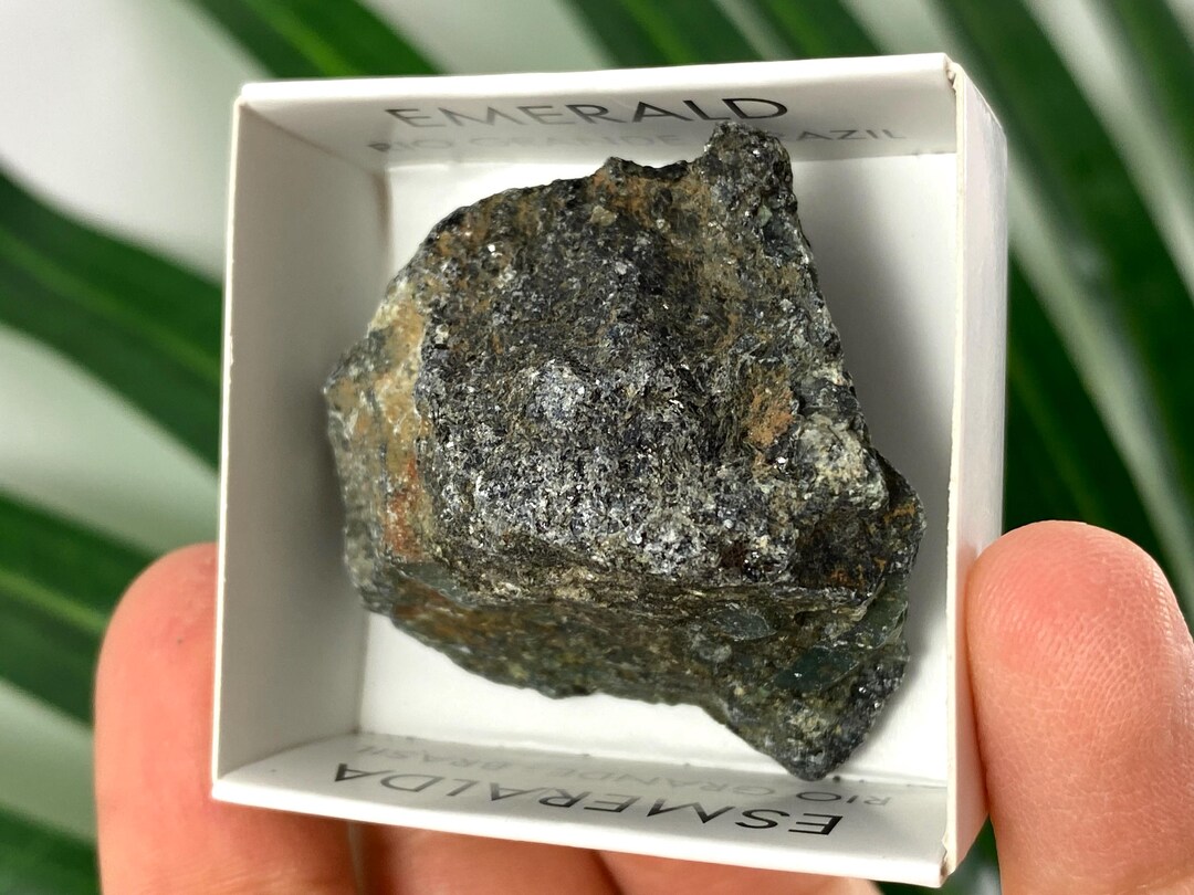 Emerald From Rio Grande, Brazil – Beryl Crystal,mineral Specimens/ Box ...