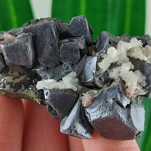 Very Rare Skeletal Galena with Rhodochrosite and Stilbite,Chalcopyrite from Davidkovo ore Filed,Bulgaria,Pink Crystal,RodochrositeN53