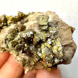 Chalcopyrite,Calcite Crystal,Mineral from Bulgaria, Natural Crystal, Home Decor, Energy Crystal, Cluster, Bulgarian Minerals,N55