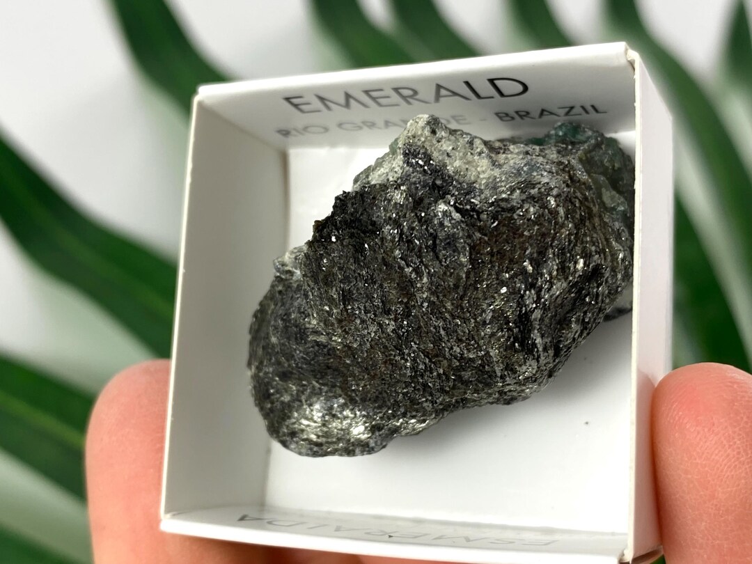 Emerald From Rio Grande, Brazil – Beryl Crystal,mineral Specimens/ Box ...