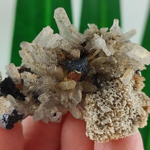 SOLD!Quartz with Calcite,Sphalerite from 9th September mine,Madan ore field,Rhodope Mts,Smolyan Oblast,Bulgaria,Mineral