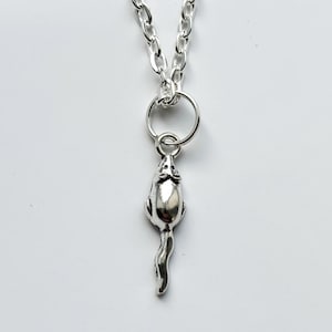 Mini Rat Silver Necklace |  Spooky Alt Y2k.. Emo Goth Cute