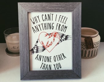 Taking Back Sunday Lyric Inspired Print