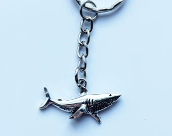 Silver Shark Keyring / Keychain - Animal Nature Woods Zoology