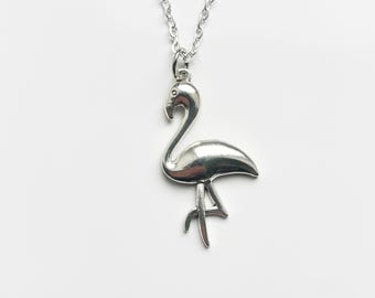 Flamingo silver necklace & pendent | Nature Zoo Animals Pink