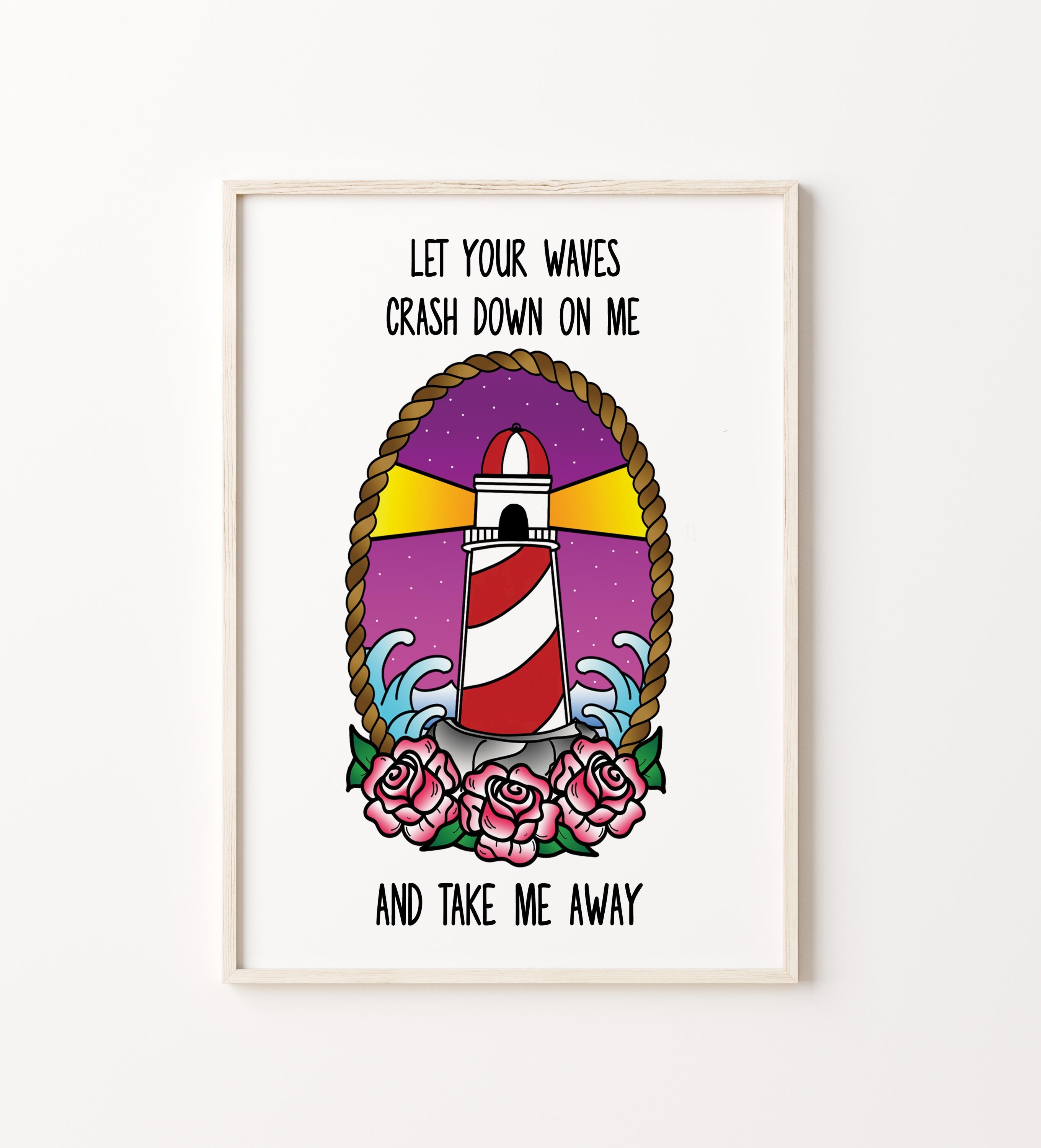 Yellowcard ''ocean Avenue' Lyric Inspired Print A4 A5