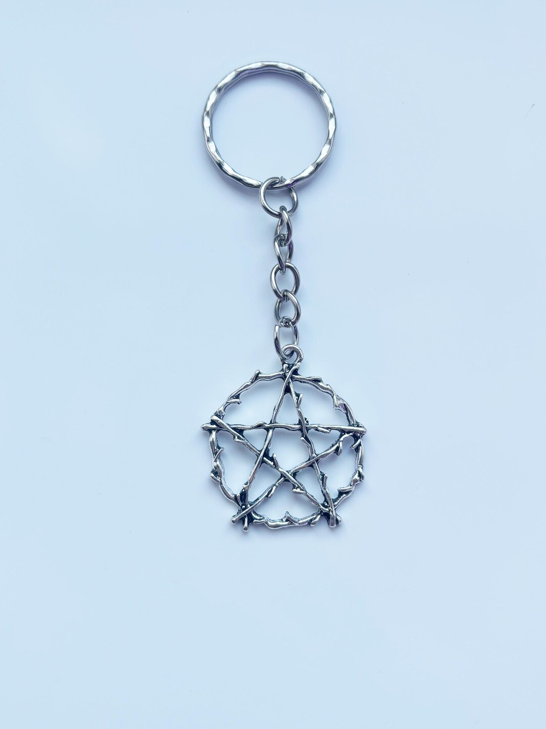 Barbed Pentagram Keyring / Keychain | Alt Goth Emo Y2k Punk Rock Metal ...